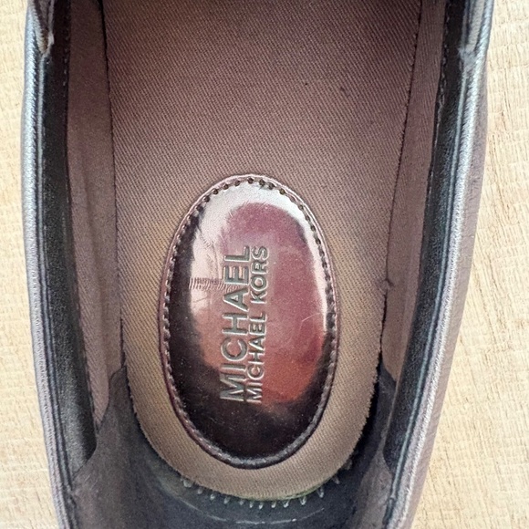 Michael Kors Grey Metallic Leather Sneakers - Picture 8 of 8